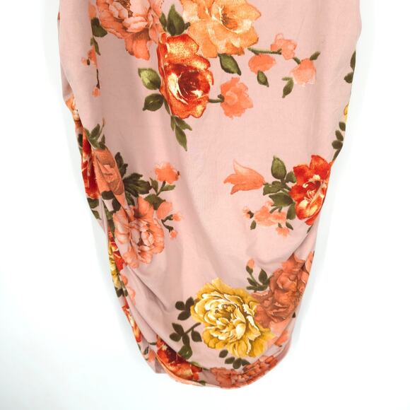 Bump Biddy Floral Off the Shoulder Maternity Dress Size Medium - Picture 5 of 12